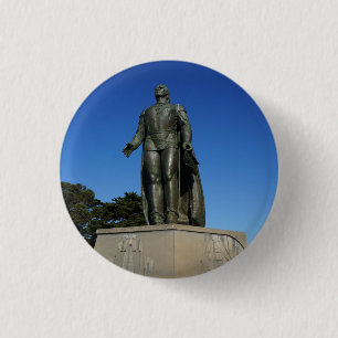 Christopher  Columbus Statue Pinback Button