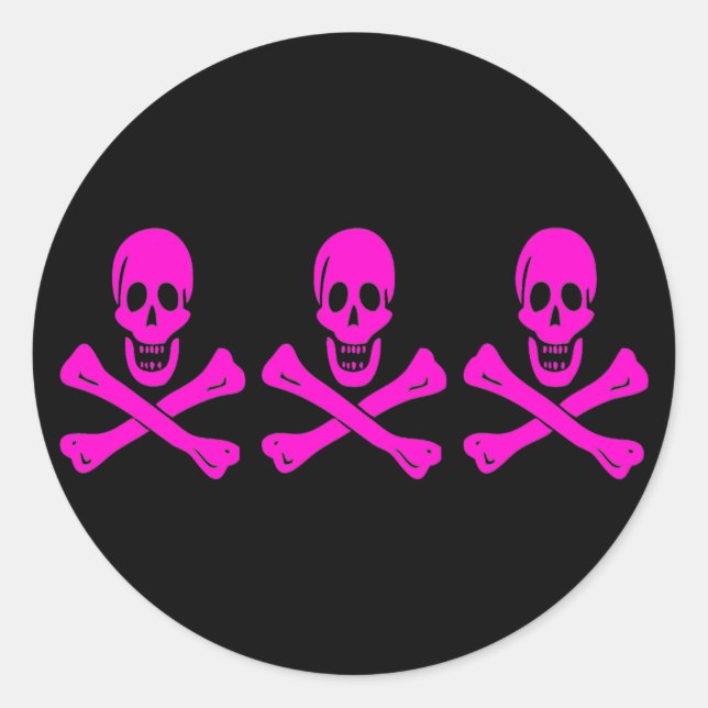 Christopher Condent-Pink Classic Round Sticker (Front)