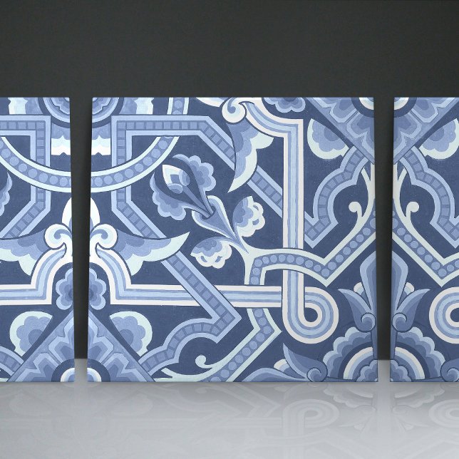 Christopher Dresser's Delft Blue Floral Pattern Tile (Creator Uploaded)