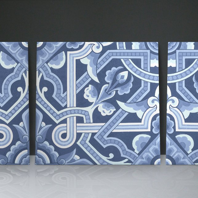 Christopher Dresser's Delft Blue Floral Pattern Tile (Creator Uploaded)