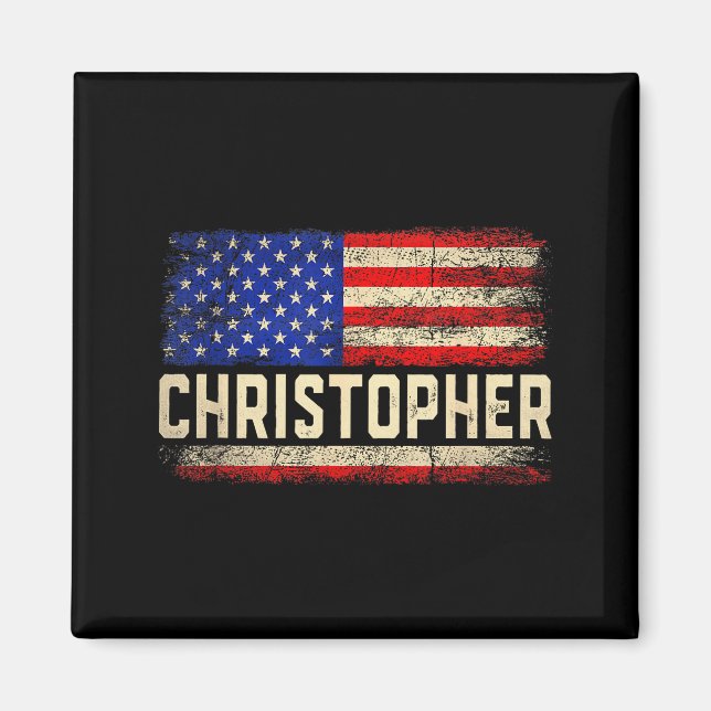 Christopher First Name Shirt Christopher Name Amer Magnet (Front)