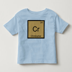 Christopher Name Chemistry Element Periodic Table Toddler T-shirt