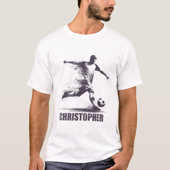 Christopher Soccer Boys Personalized First Name Ch T-Shirt (Front)