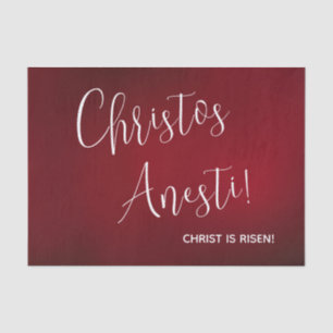 Christos Anesti!  Christ is Risen! Red Tissue Paper