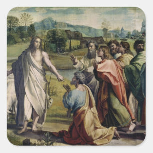 Christ's Charge to St. Peter (cartoon for the Sist Square Sticker