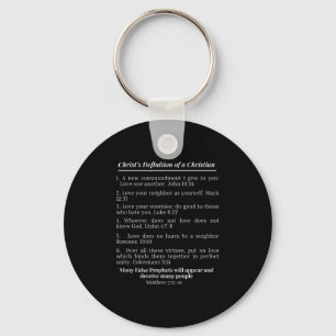 Christ's Definition Of A Christian Bible Verse Eva Keychain