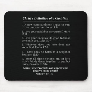 Christ's Definition Of A Christian Bible Verse Eva Mouse Pad