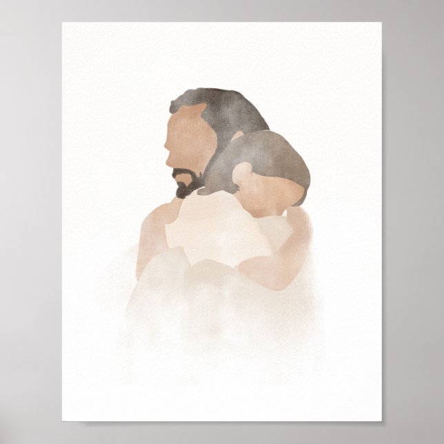 Christ's Embrace, Jesus, jesus painting, lds art Poster (Front)