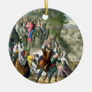 Christ's Triumphal Entry into Jerusalem, from a bi Ceramic Ornament