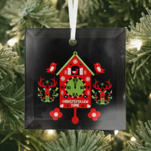 Christstollen Weihnachtsstollen Stollen Xmas Apron Glass Ornament