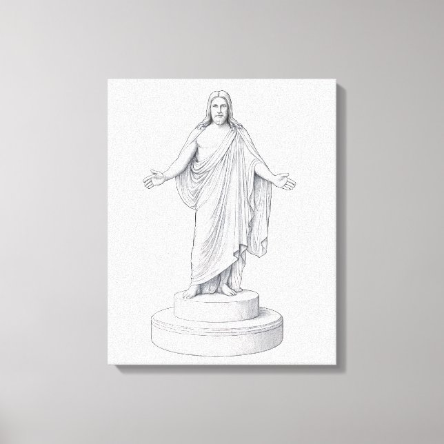 Christus Line Dessin mur art sur toile (Recto)