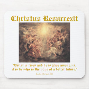 Christus Resurrexit - Hope / edge text Mouse Pad