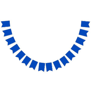 Chroma key colour Blue Bunting Flags