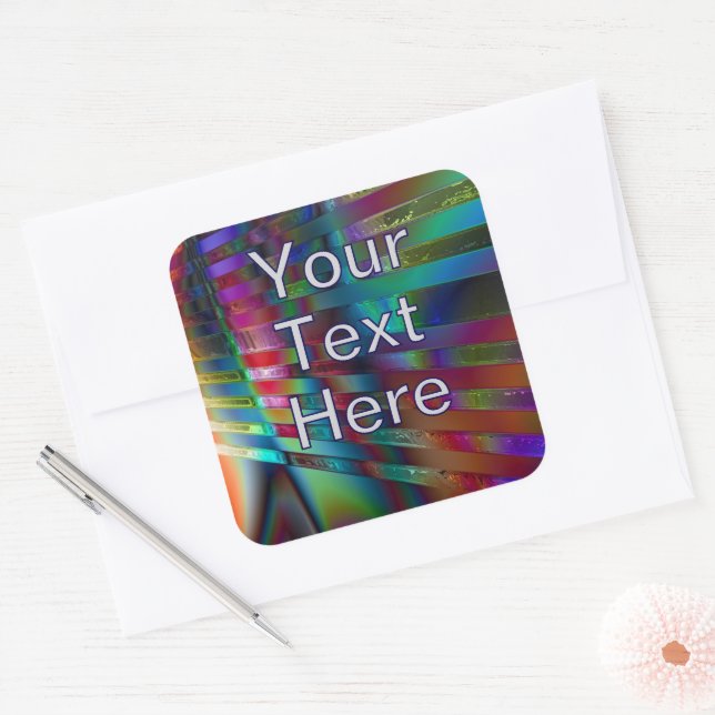 Chroma Rays Square Sticker (Envelope)