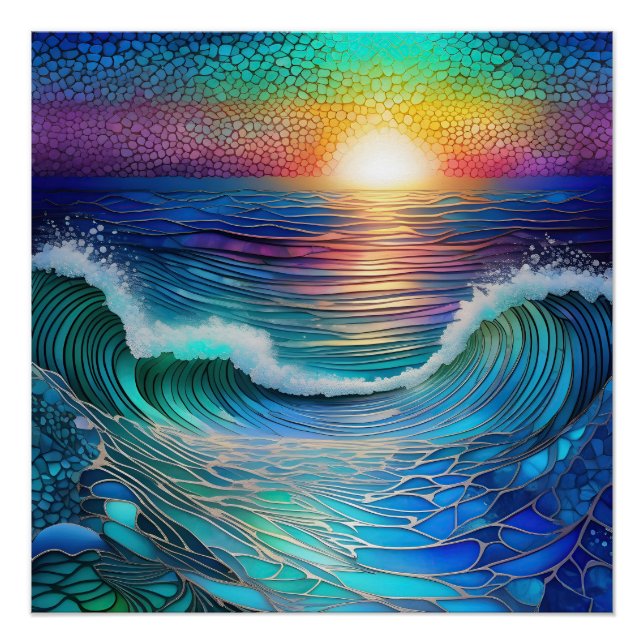 Chroma Sea Seascape Poster (Front)