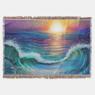 Chroma Sea Seascape Throw Blanket