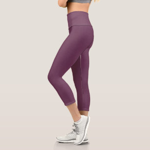 Chroma Textura - Beet High Waisted Capri Leggings