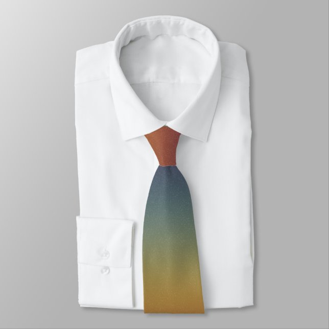Chroma Textura - Rainbow Sunset Gradient Neck Tie (Tied)