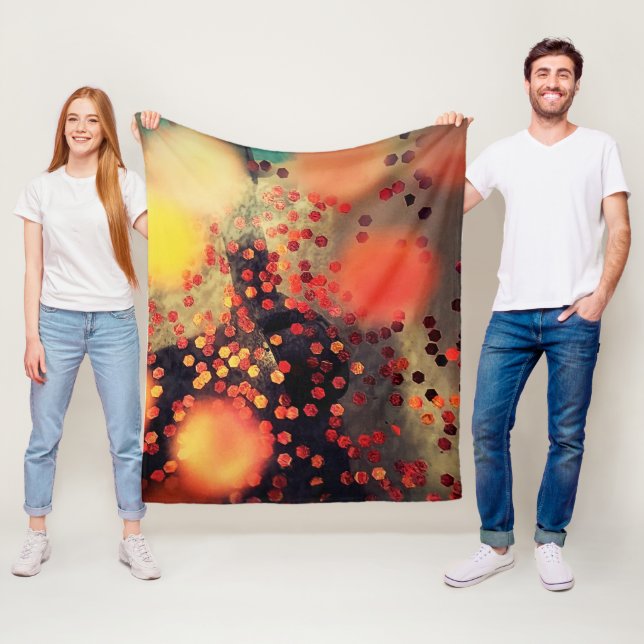 Chromatic Burst – Artistic Fleece Blanket (In Situ)