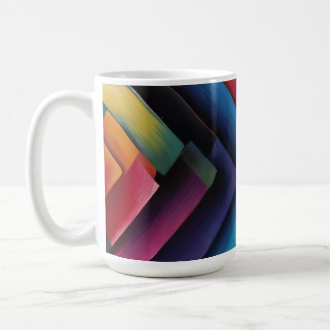 Chromatic Chevron Art Coffee Mug (Left)