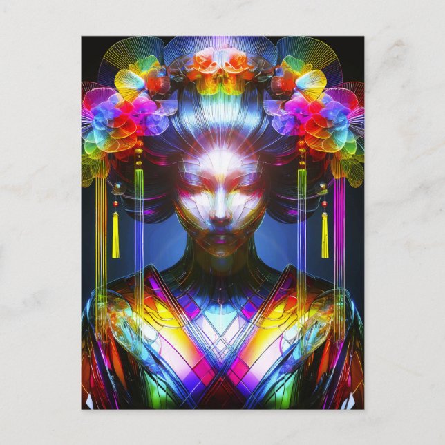 chromatic colored glass viola in contrast postcard (Front)