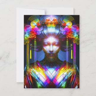 chromatic colored glass viola in contrast postcard