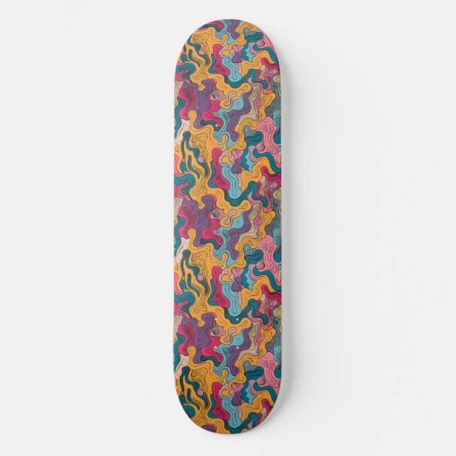 Chromatic Corridors Skateboard Deck (Front)