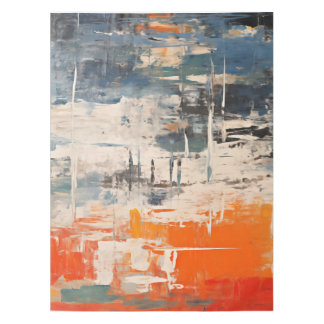 Chromatic Crossroads Abstract Digital Painting Tablecloth