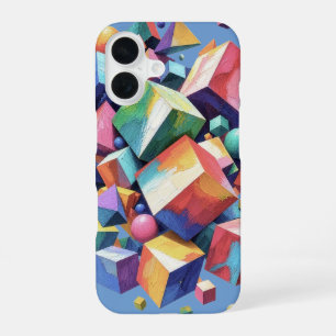 Chromatic Cube Symphony iPhone 16 Case