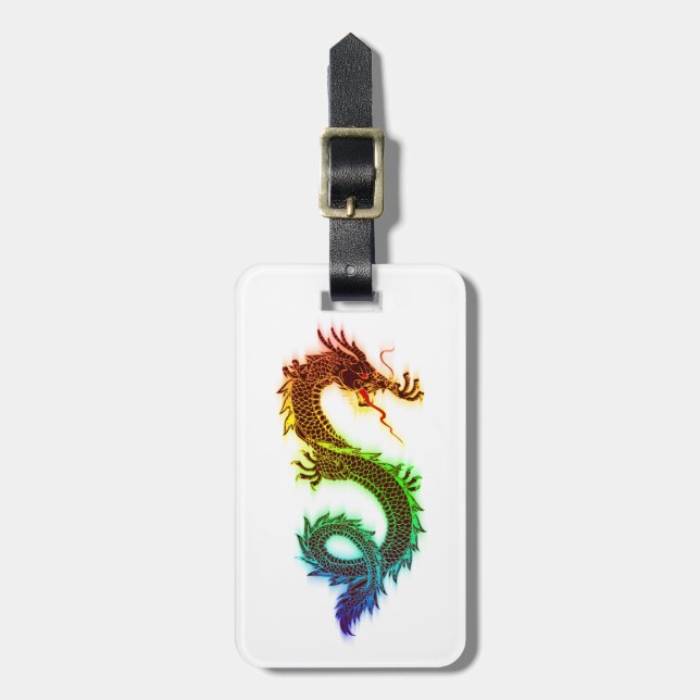 Chromatic Eastern Dragon Luggage Tag (Front Vertical)