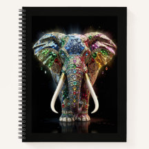 Chromatic Elephant Wall Art | Vibrant Geometric El