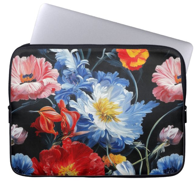 Chromatic Flora Nocturne Laptop Sleeve (Front)
