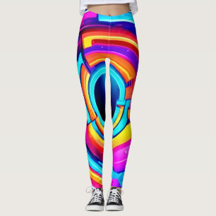 Chromatic Flow: The Radiant Essence of Vibrant Art Leggings