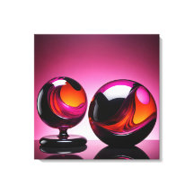 chromatic glass cone in reflection