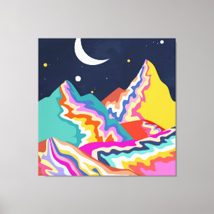Chromatic Peaks Canvas Print