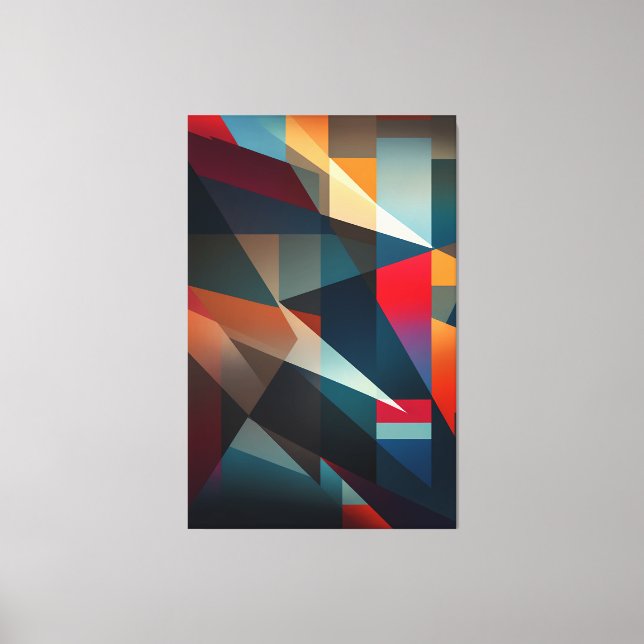 Chromatic Shapes - Abstract Geometric Art Print (Front)