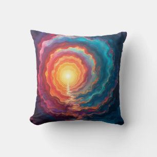 Chromatic Singularity – Abstract Throw Pillow