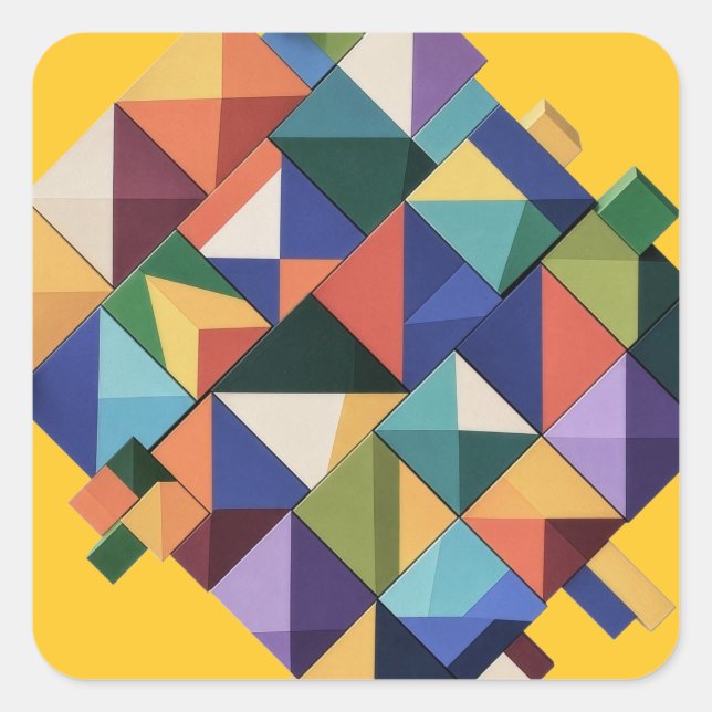 Chromatic Structure Square Sticker (Front)