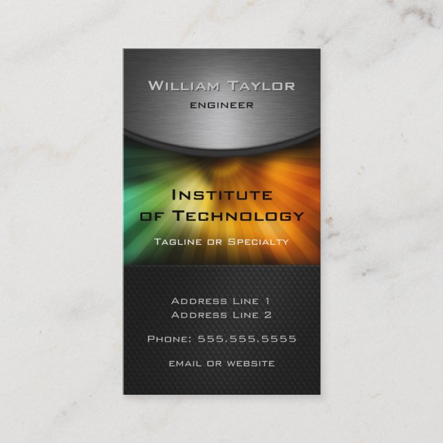 Chromatic Technology Elegant Design with QR code Business Card (Front)