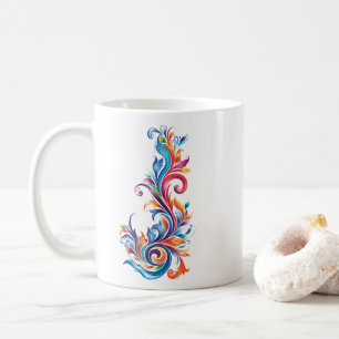 "Chromatic Vortex" abstract colors design Coffee Mug