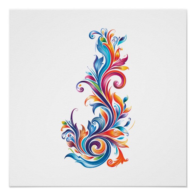 "Chromatic Vortex" abstract colors design Poster (Front)