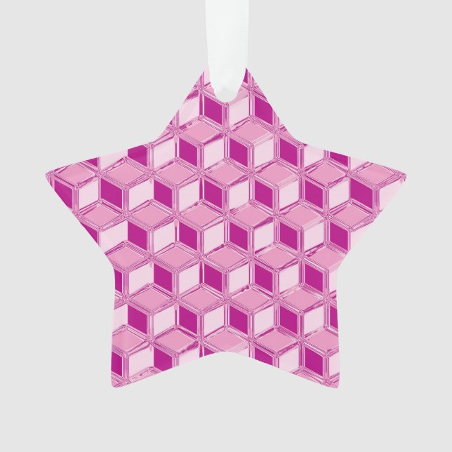 Chrome 3-d boîtes - fuchsia rose (devant)