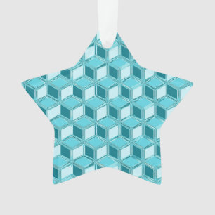 Chrome 3-d boîtes - turquoise / aqua
