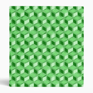 Chrome 3-d boxes - emerald green binder