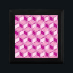 Chrome 3-d boxes - fuchsia pink<br><div class="desc">Chrome-look digital graphic of 3-d effect nested boxes in shades of fuchsia and pale ice pink</div>