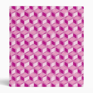 Chrome 3-d boxes - fuchsia pink binder