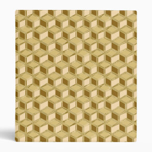 Chrome 3-d boxes - gold coloured binder