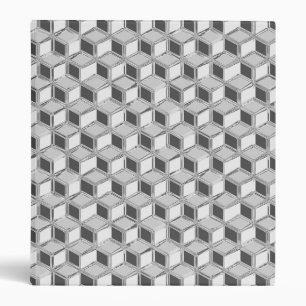 Chrome 3-d boxes - silver grey binder