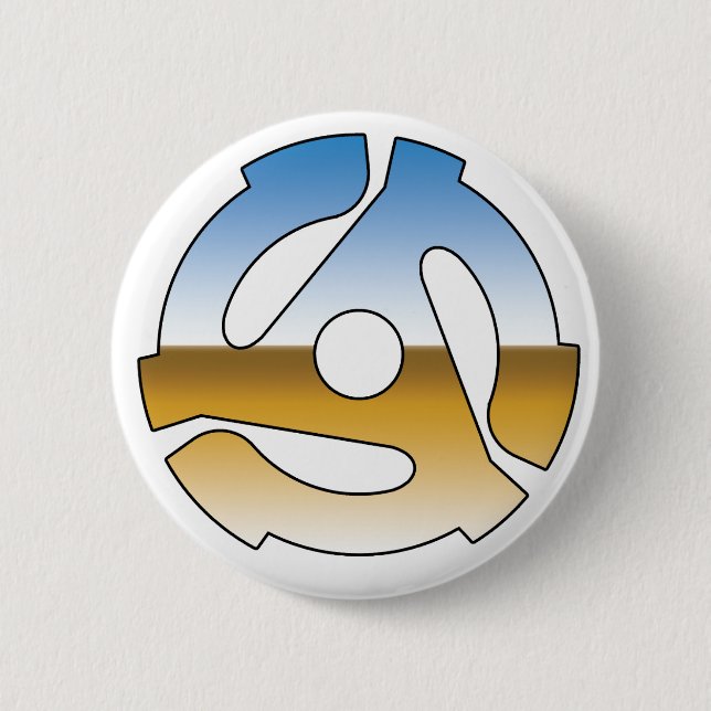 Chrome 45 RPM 2 Inch Round Button (Front)