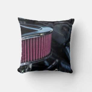 Chrome Air Intake Throw Pillow